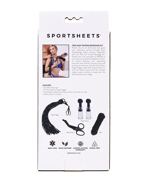 Sportsheets International Sportsheets Tied Twisted Bondage Set Black Anal