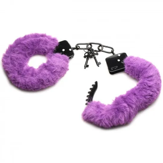 Master Series Female Sex Toys Cuffed in Fur Furry Handcuffs