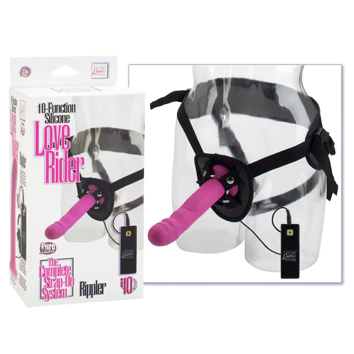 California Exotic Novelties Vibrators Silicone Love Rider Rippler Pink