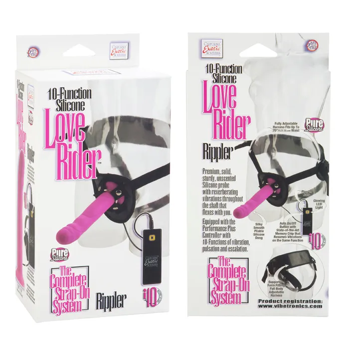 California Exotic Novelties Vibrators Silicone Love Rider Rippler Pink