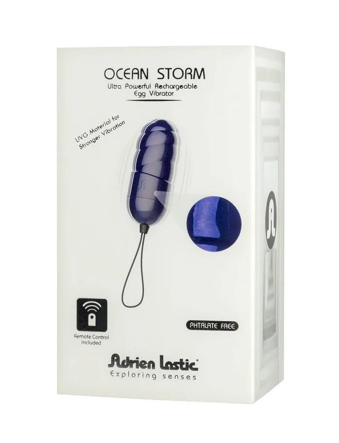 Adrien Lastic Ocean Storm Super Powefull Rechargeable Vibrating Egg Bullet With Remote Control Adrien Lastic Female Sex Toys