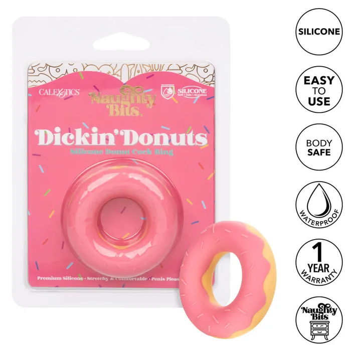 California Exotic Novelties Male Sex Toys Naughty Bits Dickin Donuts Silicone Donut Cock Ring