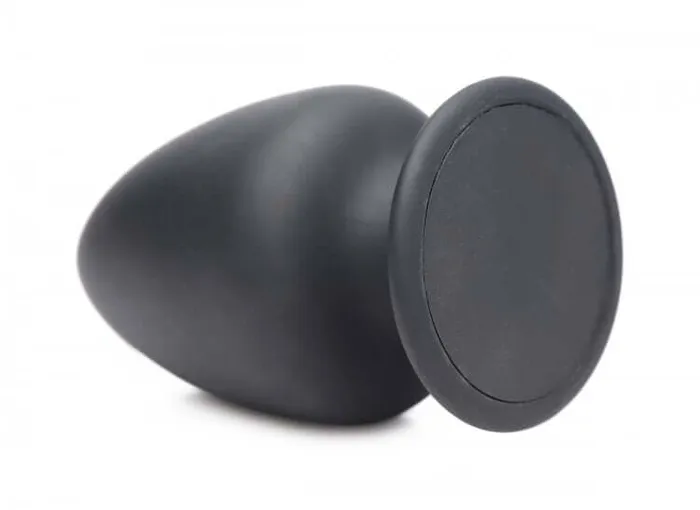 XR Brands Squeeze It Silexpan Anal Plug Small Black Anal