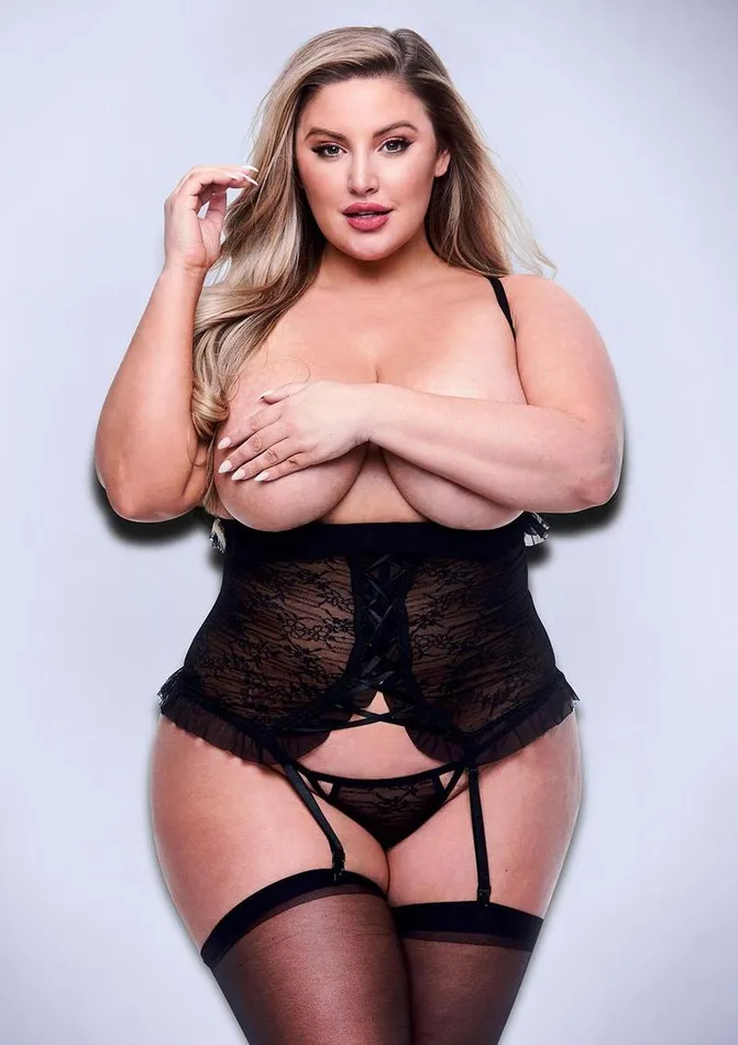 Baci Lingerie Vibrators 2pc PeekABoo Bustier and GString