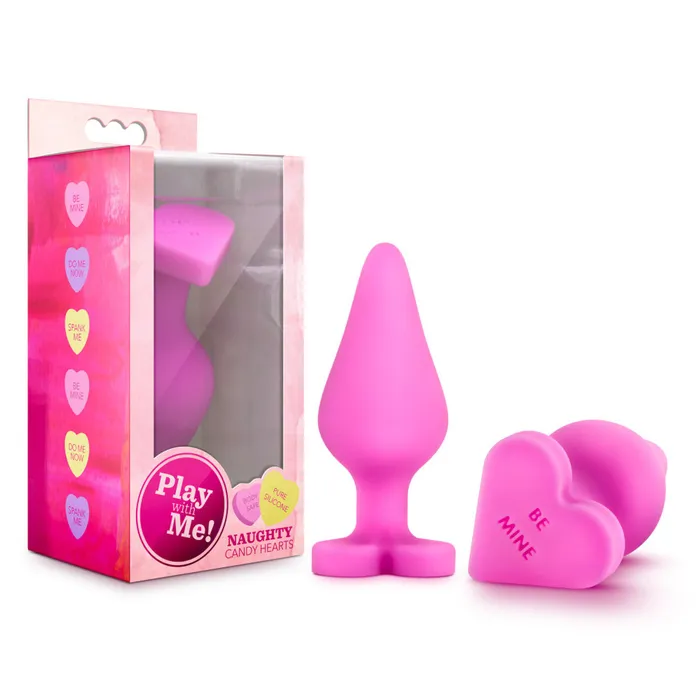 Castle Megastore Vibrators Play with Me Naughty Candy Heart Be Mine Pink